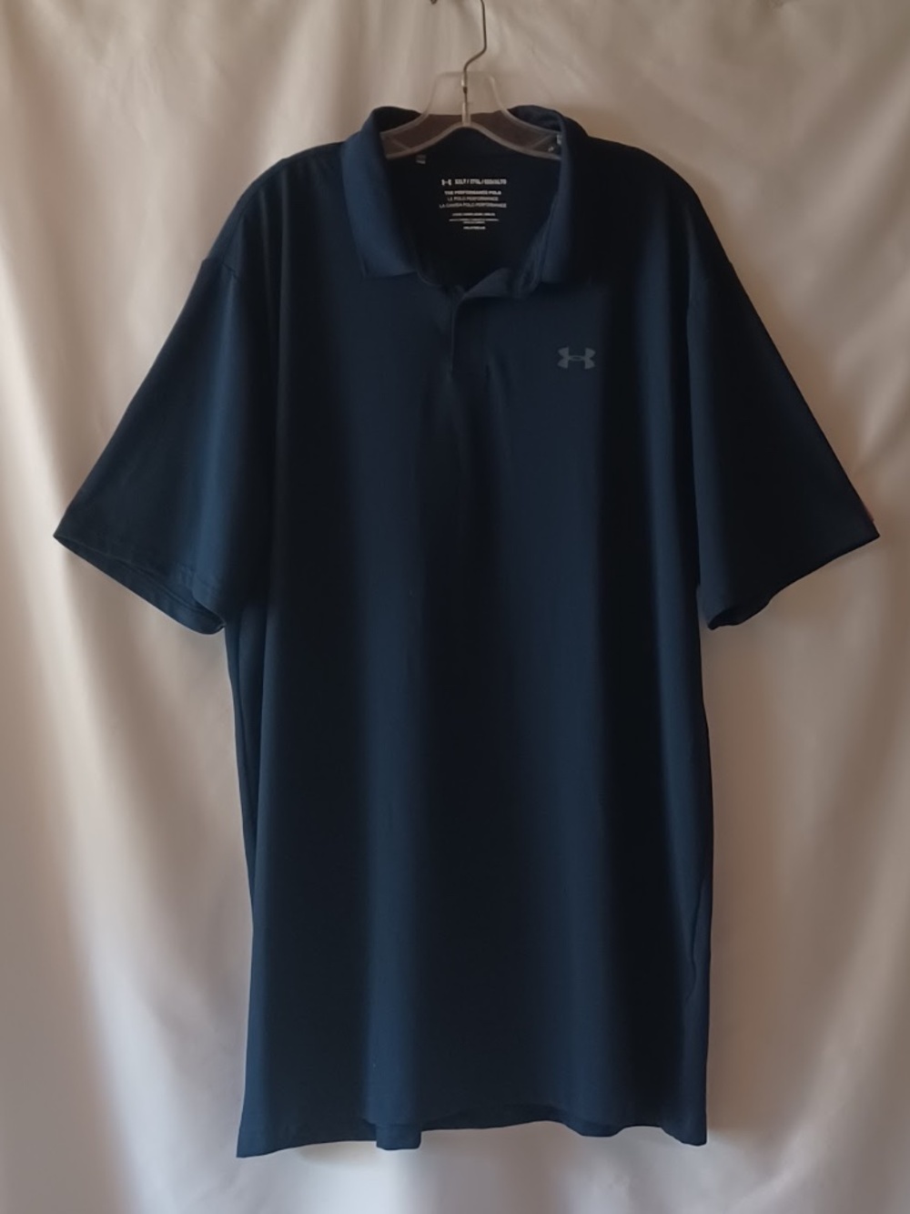 Under Armour The Performance Polo HeatGear Navy Blue Loose fit size XXLT